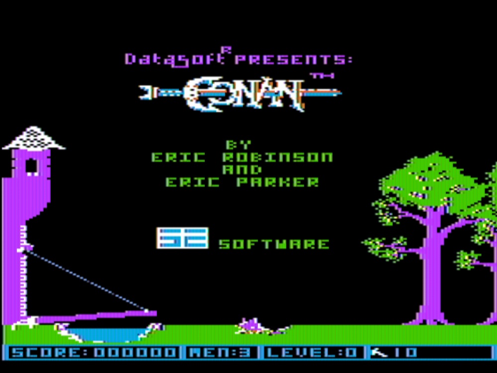 Title Screen of Conan for Apple II